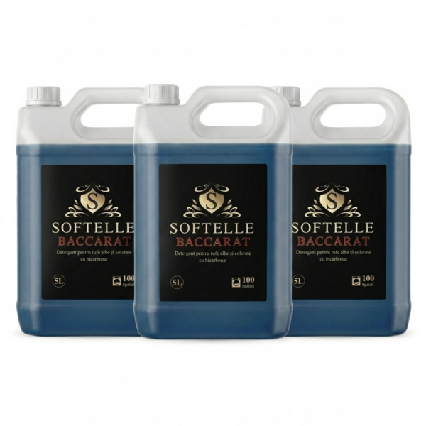Pachet Premium 3x5L Detergent Baccarat  - 300 Spalari + 10  Lavete GRATIS