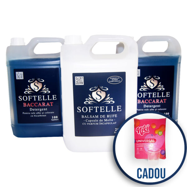Pachetul cu 2 x Detergent Baccarat + 1x Balsam de rufe