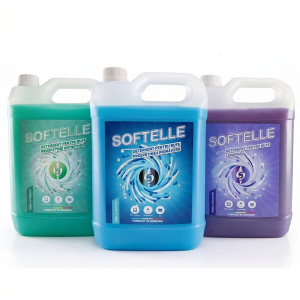 Pachet Standard 5L Detergent Lavanda + 5L Detergent Prospetimea Primaverii + 5L Detergent prospetimea din Natura, 300 Spălări + 10 Lavete GRATIS