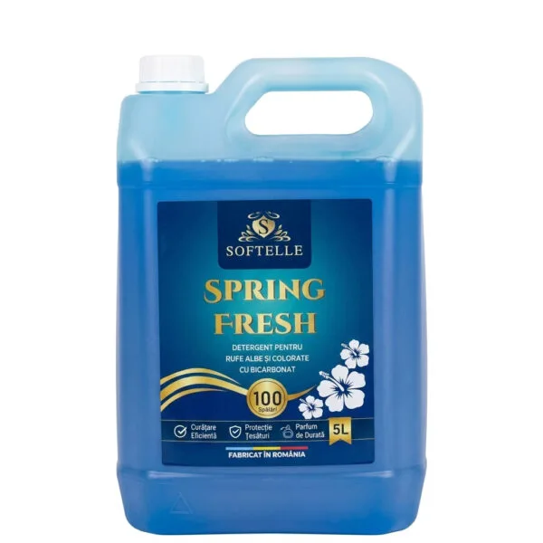 SOFTELLE POWER 1 – 5L Detergent Spring Fresh + 10 Lavete GRATIS + pahar gradat